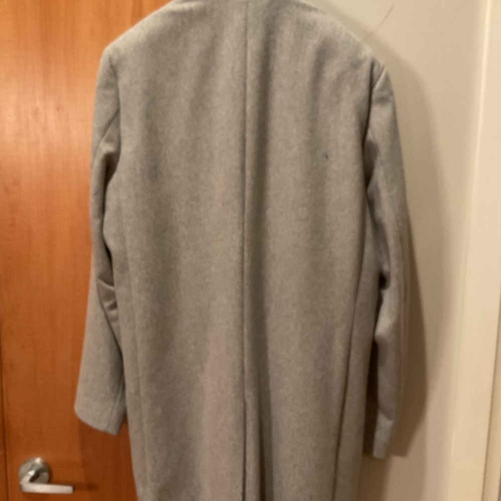 Theory Light Gray Trench Coat - Picture 2 of 6